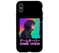 Custodia per iPhone X/XS Indie Vecchio Estetica Vaporwave Triste Anime Ragazza Lofi Retro