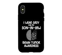 Custodia per iPhone X/XS Indosso il grigio per la consapevolezza del tumore al cervello di mio genero