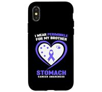 Custodia per iPhone X/XS Indosso pervinca per la consapevolezza del cancro allo stomaco di mio fratello
