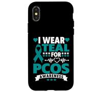 Custodia per iPhone X/XS Indosso Teal per la sindrome dell'ovaio policistico della consapevolezza della PCOS