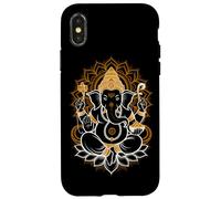 Custodia per iPhone X/XS Indù Ganesh Puja Elefante Dio India Méditation Yoga Murti