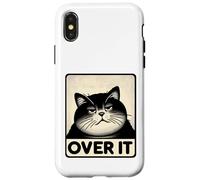 Custodia per iPhone X/XS Infastidito Silently Judging Sarcastico Rolling Eyes Kawaii Cat