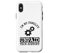 Custodia per iPhone X/XS Ingegnere del software IT Guy Sono il supporto tecnico non pagato della mia famiglia