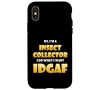 Custodia per iPhone X/XS Insect Collector IDGAF Meme Bug Science Ant Studying Insects