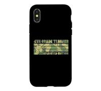 Custodia per iPhone X/XS Insegnante di quarta elementare Edizione Limitata Retro 70s Style Teacher