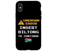 Custodia per iPhone X/XS Insert Biltong Retro Funny Error South Africa Braai Dad Joke
