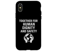 Custodia per iPhone X/XS Insieme per la dignità umana e la sicurezza | Regalo per la giornata dei diritti umani