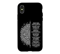 Custodia per iPhone X/XS Inspirational Mandala Crescita Spirituale Mindset Affermazione