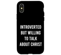 Custodia per iPhone X/XS Introverso ma disposto a parlare di Cristo Cure Christian