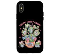 Custodia per iPhone X/XS Introvert Home Sweet Cactus Home Graphic Women Funny Gnome