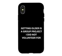 Custodia per iPhone X/XS Invecchiare è un progetto di gruppo divertente vecchia persona dicendo