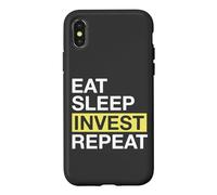 Custodia per iPhone X/XS Investing Lover Eat Sleep Invest Repeat