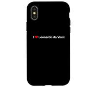 Custodia per iPhone X/XS Io amo Leonardo da Vinci