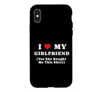 Custodia per iPhone X/XS Io Cuore Il mio Ragazza gf Sì Lei Comprato Mi Questo