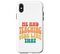 Custodia per iPhone X/XS Io e Insegnamento Vibe Come Quel retrò groovy insegnante