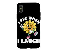 Custodia per iPhone X/XS Io pipì quando rido fiore giallo pipì scherzo umorismo
