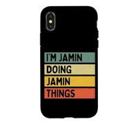 Custodia per iPhone X/XS Io sono Jamin Doing Jamin Things Divertente Citazione Personalizzata