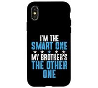 Custodia per iPhone X/XS Io sono l'intelligente Mio fratello è l'altro fratello