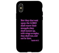 Custodia per iPhone X/XS Isaia aspetta che il Signore rinnovi la loro preghiera di forza