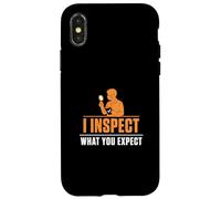 Custodia per iPhone X/XS Ispeziono cosa ti aspetti Tecnici di controllo qualità divertenti