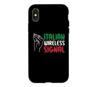 Custodia per iPhone X/XS Italian Wireless Signal Connessione A Internet Gesto Manuale