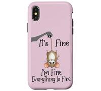 Custodia per iPhone X/XS It's fine I'm fine everything is fine funny Cute Mouse Rat