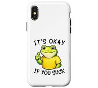 Custodia per iPhone X/XS It's Okay If You Suck Funny Silly Frog Meme Sarcastic Humor