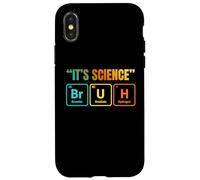 Custodia per iPhone X/XS It's Science Bruh Periodic Table of Elements Funny Meme