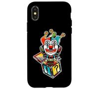 Custodia per iPhone X/XS Jack in the Box Clown Jester Spooky Creepy