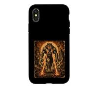 Custodia per iPhone X/XS Jacked Alpha Wolf Walking Laser Eyes Kaiju vintage