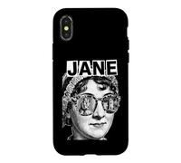 Custodia per iPhone X/XS Jane Austen Orgoglio e pregiudizio Bookish Pop Art Ritratto