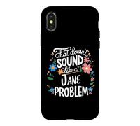 Custodia per iPhone X/XS Jane Personalized Cute Flower Girls Jane Name