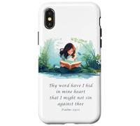 Custodia per iPhone X/XS Japanese Christian Anime - Psalms 119:11 Thy Word Have I Hid