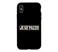 Custodia per iPhone X/XS Je So’ Pazzo Scritta Napoletana Vintage