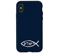 Custodia per iPhone X/XS Jesus Yeshua in lingua aramaico di pesce ha parlato