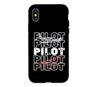 Custodia per iPhone X/XS Jet pilota aereo e operaio dell'aviazione Capitano Co-Pilot Crew