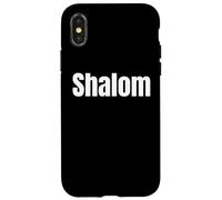 Custodia per iPhone X/XS Jewish Hebrew Faith Phrase Design Shalom Chai Tess and more
