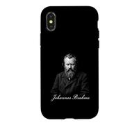 Custodia per iPhone X/XS Johannes Brahms Compositore Classico Musica Ritratto