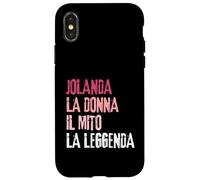 Custodia per iPhone X/XS Jolanda La Donna Il Mito La Leggenda Festa di Compleanno