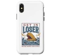 Custodia per iPhone X/XS Jonah and the Whale Funny Christian Bible Story God