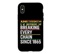 Custodia per iPhone X/XS Juneteenth Is My Independence Day 1865 Mamma Papà Bambino Ragazza