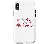 Custodia per iPhone X/XS Just a Mom Who Loves Alabama Cute Alabama Mom