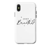 Custodia per iPhone X/XS Just Breathe Mindfulness Yoga sollievo dall'ansia