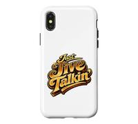 Custodia per iPhone X/XS Just Jive Talkin' Retro Soul 80s Funk Disco Tipografia