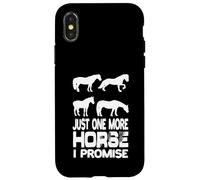 Custodia per iPhone X/XS Just One More Horse I Promise Equitazione Equitazione