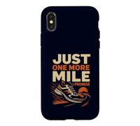 Custodia per iPhone X/XS "Just One More Mile I Promise" Runner da corsa divertente