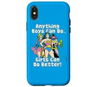 Custodia per iPhone X/XS Justice League Girls Can Do It Better