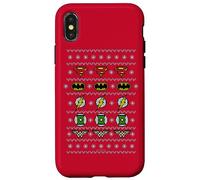 Custodia per iPhone X/XS Justice League Justice Shields Christmas Sweater