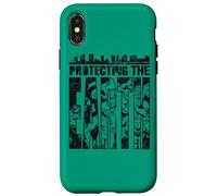 Custodia per iPhone X/XS Justice League Protecting The Earth