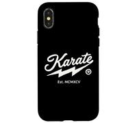 Custodia per iPhone X/XS Karate Design Retrò 1995 MCMXCV Arti Marziali Vintage
